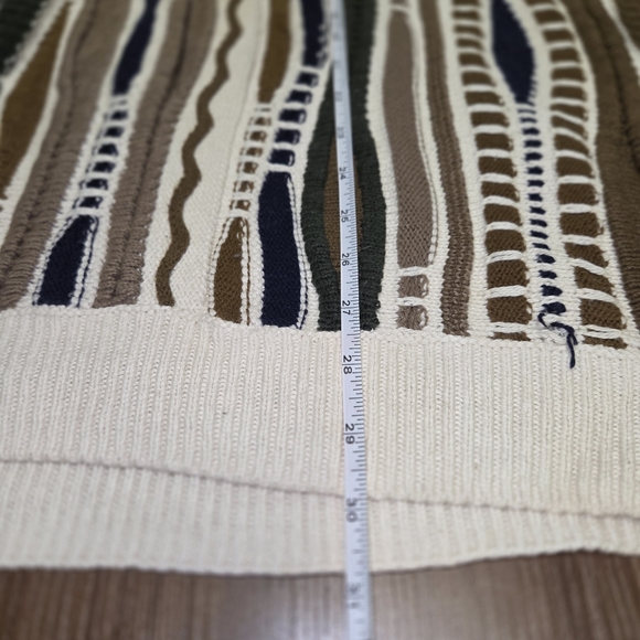 Vintage Old Glory Sweater Mens 2XL Multicolor 3D Knit 3D Style Made USA 90s - Picture 5 of 9